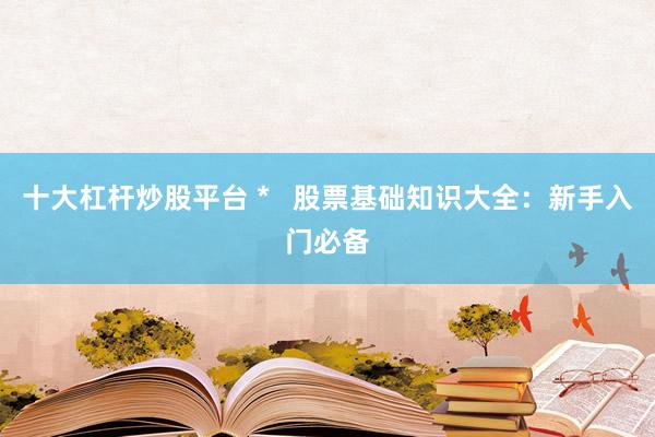 十大杠杆炒股平台 *   股票基础知识大全：新手入门必备