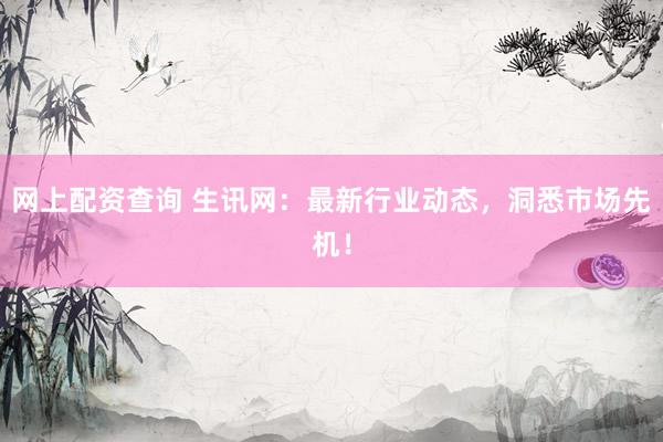 网上配资查询 生讯网：最新行业动态，洞悉市场先机！