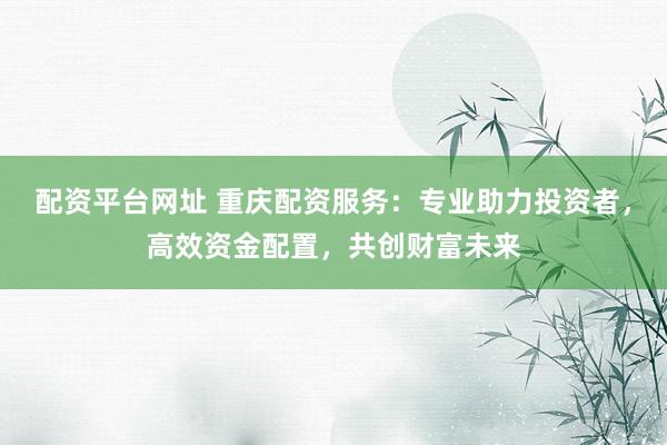 配资平台网址 重庆配资服务：专业助力投资者，高效资金配置，共创财富未来