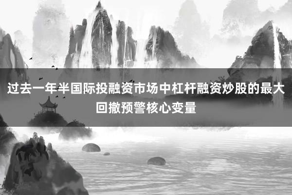 过去一年半国际投融资市场中杠杆融资炒股的最大回撤预警核心变量